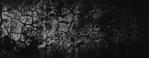 dark black abstract cement concrete wall texture background