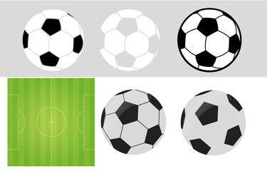 Fußbälle und Fußballrasen