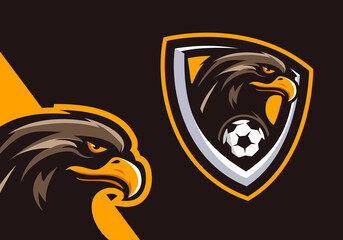 Soccer eagle badge logo