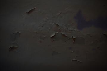 Abstract peeling paint texture dark black background