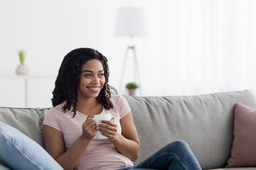 Enjoy weekends, rest and coffee break, relax at home in free time with delicious drink