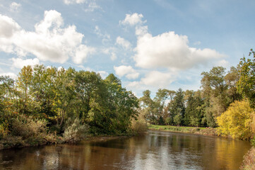 River Wye in the Wye valley in England in the summertime.