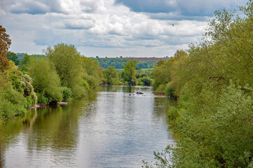 River Wye in the Wye valley in England in the summertime.
