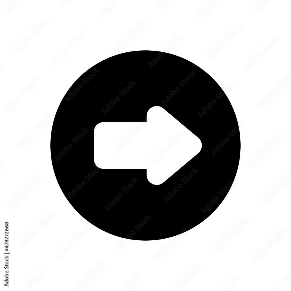 Poster arrow vector solid icon design symbol on white background eps 10 file