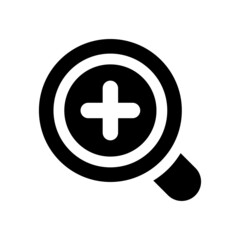 Fototapeta premium Zoom vector Solid Icon Design Symbol on White background EPS 10 File