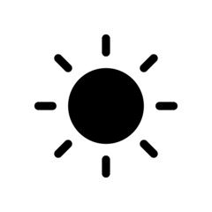 Sun vector Solid Icon Design Symbol on White background EPS 10 File