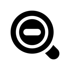 Zoom Out vector Solid Icon Design Symbol on White background EPS 10 File