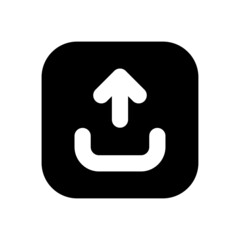 Naklejka premium Upload Data vector Solid Icon Design Symbol on White background EPS 10 File