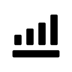 Graph vector Solid Icon Design Symbol on White background EPS 10 File