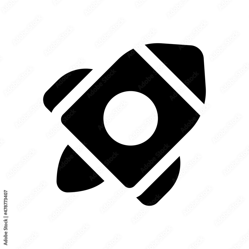 Poster rocket vector solid icon design symbol on white background eps 10 file