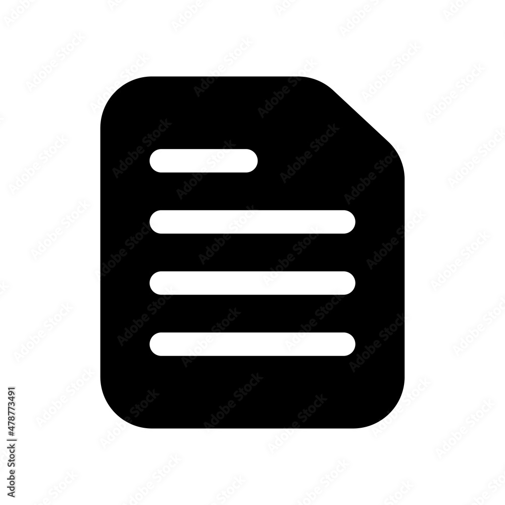 Poster document vector solid icon design symbol on white background eps 10 file