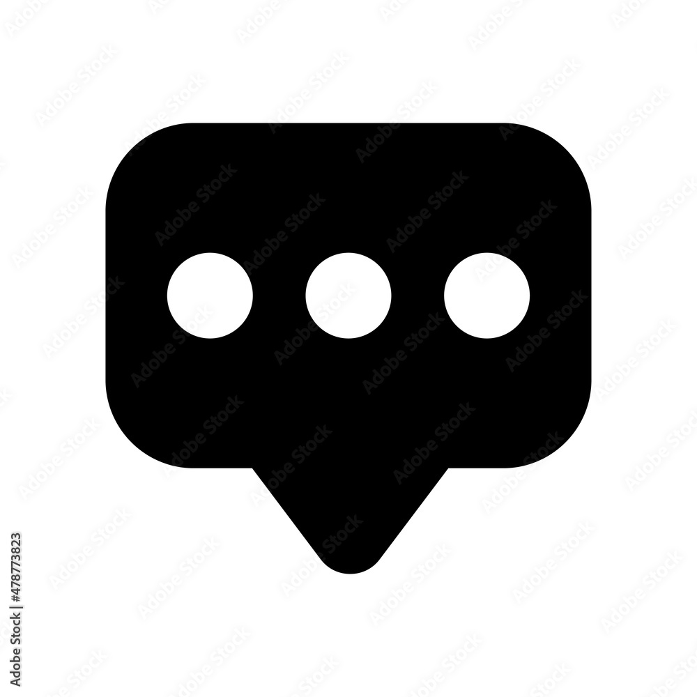 Poster chat vector solid icon design symbol on white background eps 10 file