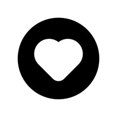 Heart vector Solid Icon Design Symbol on White background EPS 10 File