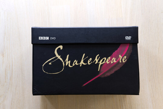 Box Of William Shakespeare Plays In Writing And On Dvd