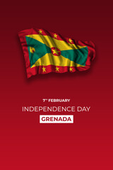 Grenada independence day greetings card