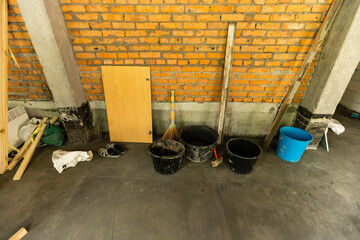 Naklejka premium Interior of apartment during on the renovation and construction