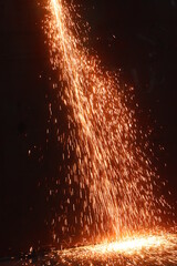 sparks during metal cutting