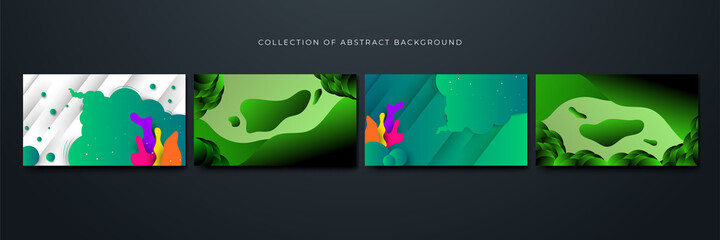Bloob green colorful abstract design background