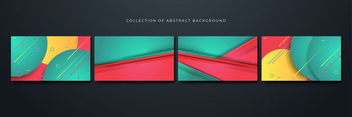 Gradient style red green Colorful abstract design background