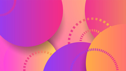 gradient transparant circle purple yellow Colorful abstract design background