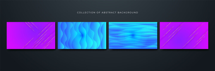 gradient wave blue yellow Colorful abstract design background