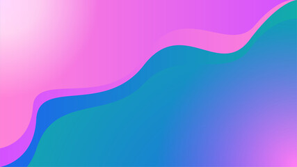 gradient wave memphis pink blue Colorful abstract design background