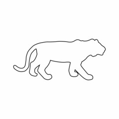 tiger vector icon, tiger silhouette design