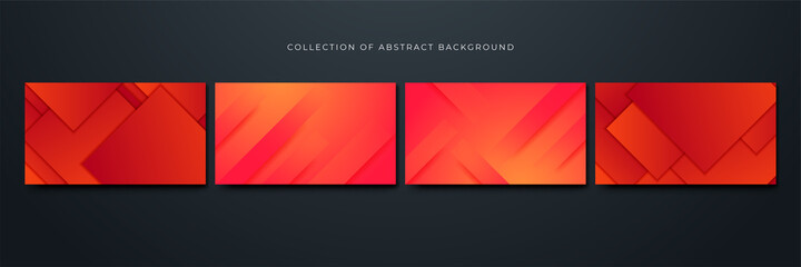 Gradient style red Colorful abstract design background