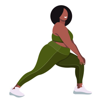 woman stretching green workout clothes clip art preview