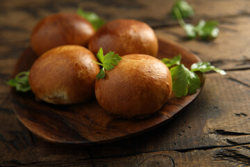 Traditional homemade savory Russian pies