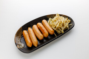 ソーセージ　もやし炒め