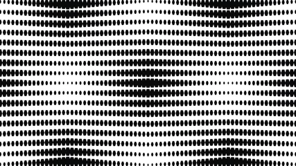 Tapeten Black dots halftones on grey gradient background. Hexagonal shaped pattern wallpaper. © ismed