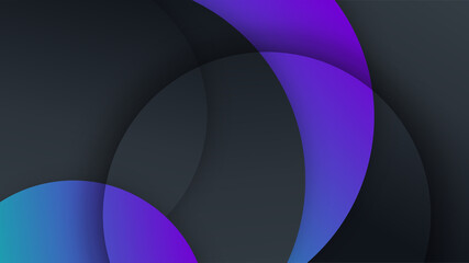 Wave gradient blue black purple Colorful abstract design background