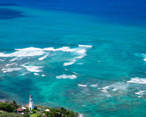 Picturesque view of Diamond Head Lighthouse, Honolulu, Hawaii