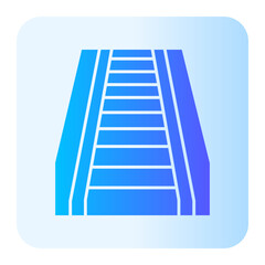 escalator down gradient icon