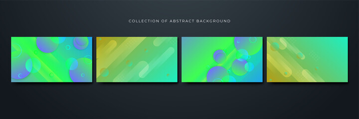 transparant gradient memphis green Colorful abstract design background