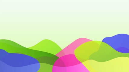 spread wave light green Colorful abstract design background