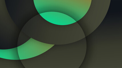 Wave gradient green black orange Colorful abstract design background