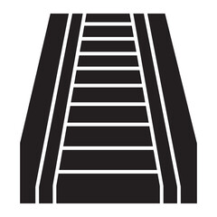 escalator down glyph icon
