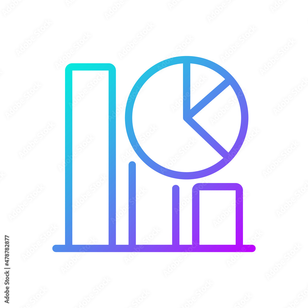 Aufkleber regression part of data mining gradient linear vector icon. statistic information. analyze of resear