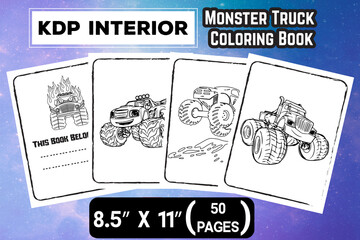 Monster Truck Coloring Book Interior! © Asiqul