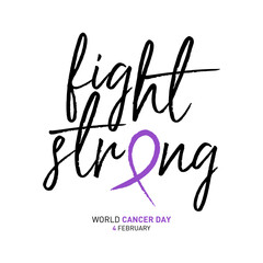 4 february world cancer day concept design vector illustration