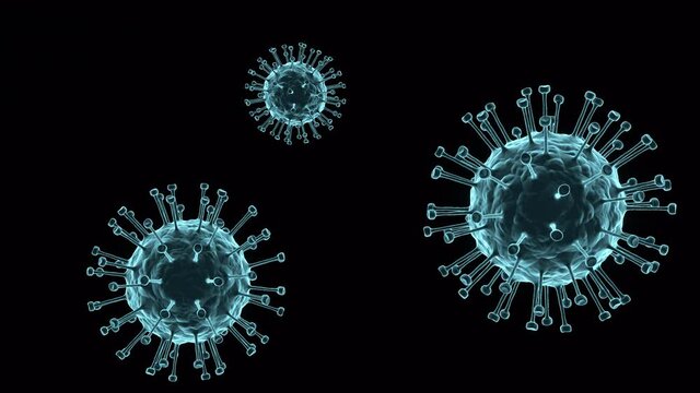 Space infected by an attacking virus. Alpha channel without background.