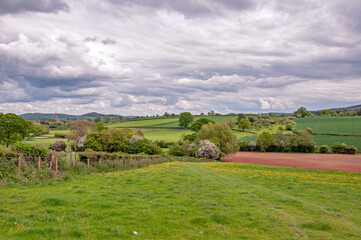 Clouds over the countryside landscape, 