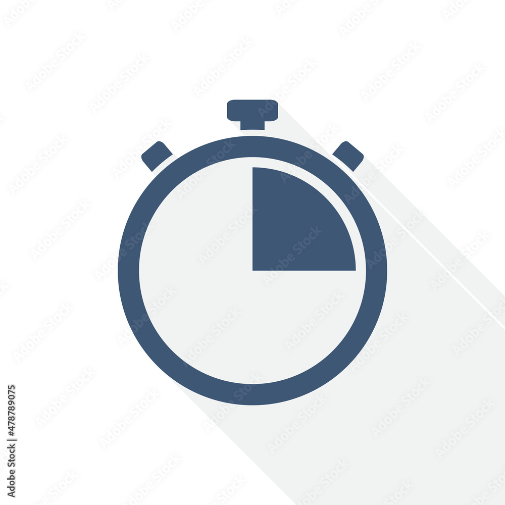 Poster clock, timer vector icon, watch flat design illustration in eps 10 for webdesign and mobile applicat
