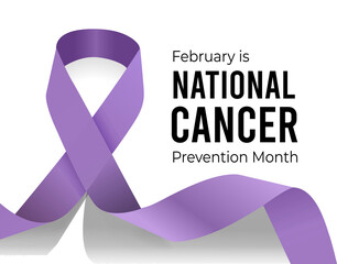 National Cancer Prevention Month. Vector illustration on white - obrazy, fototapety, plakaty