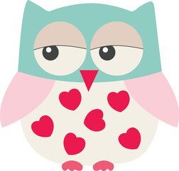 Cute Valentine Owl