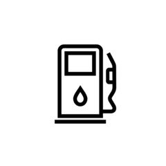 Gas station icon. Symbol of refueling the car with gasoline. Sign for a car. Isolated raster illustration on white background.