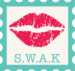 Valentine Lips Stamp