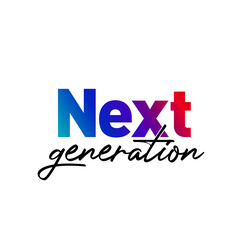 Next Generation text logo. Next Generation typography logo.